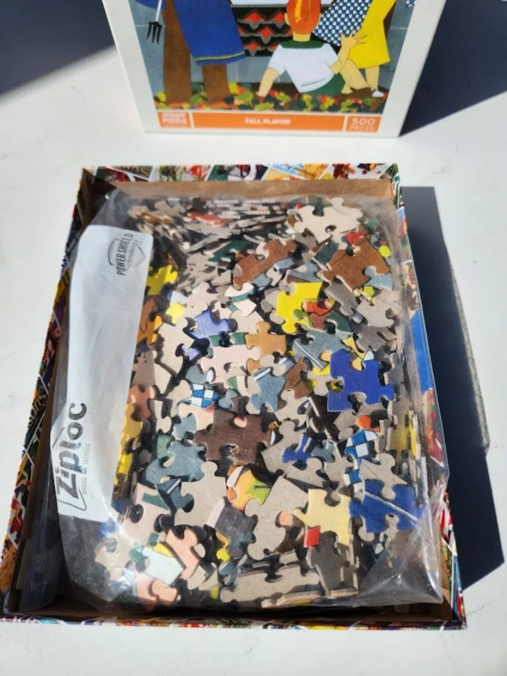 500 Piece New York Puzzle Company Jigsaw Puzzle Fall Flavor Vintage Sunset Magaz